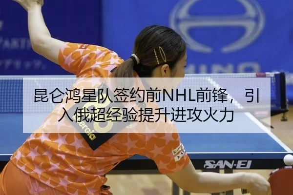 昆仑鸿星队签约前NHL前锋，引入俄超经验提升进攻火力